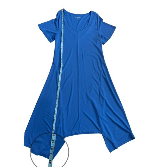 Soft Surroundings Blue Handkerchief Hem Long Midi Dress Large - Picture 6 of 6